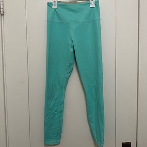 Zyia Turquoise Metallic Plus Light n Tight Hi-Rise 7/8 24"